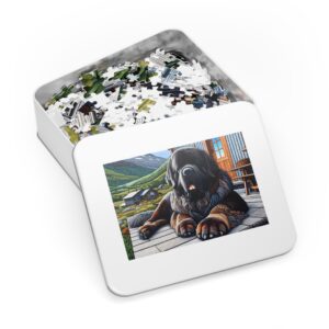 1000-Piece Newfoundland On or Off-Grid Cabin Puzzle Vibrant Mountain Escape Puzzle Adult Puzzle Game Animal Puzzle Gift - Image 3