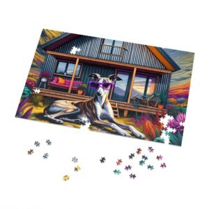 1000-Piece Whippet On or Off-Grid Cabin Puzzle Vibrant Mountain Escape Puzzle Adult Puzzle Game Animal Puzzle Gift - Image 2