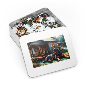 1000-Piece Rottweiler On or Off-Grid Cabin Puzzle Vibrant Mountain Escape Puzzle Adult Puzzle Game Animal Puzzle Gift - Image 3