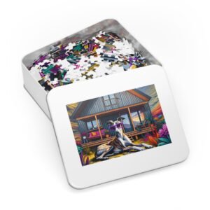 1000-Piece Whippet On or Off-Grid Cabin Puzzle Vibrant Mountain Escape Puzzle Adult Puzzle Game Animal Puzzle Gift - Image 3