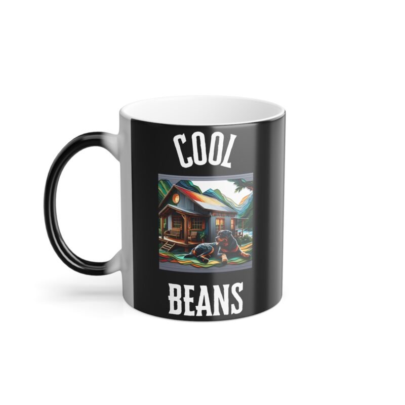 Rottweiler Paper Mosaic Color Changing Mug - Rural Mountain Retreat Edition - Image 2