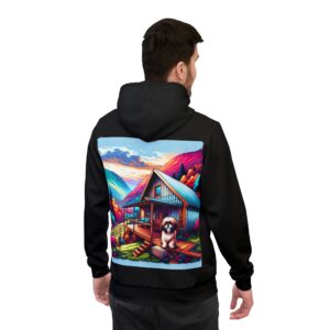 Shih Tzu Haven Hoodie - Vibrant Mountain Cabin Edition - Image 4