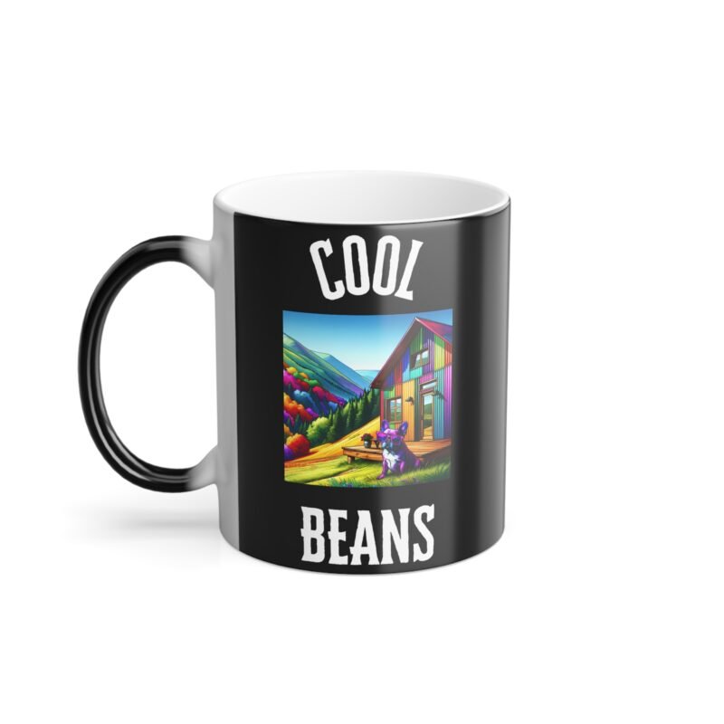 French Bulldog Mountain Retreat Color Changing Mug - Vibrant Cabin Edition - Image 2