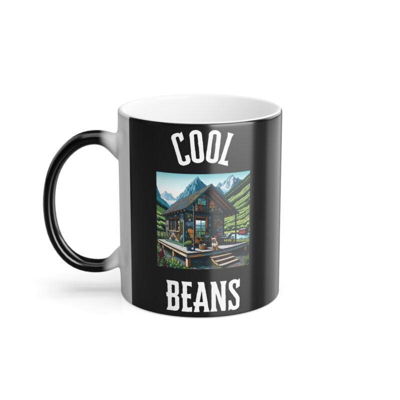 French Bulldog Mosaic Color Changing Mug - Rural Mountain Cabin Edition - Image 2