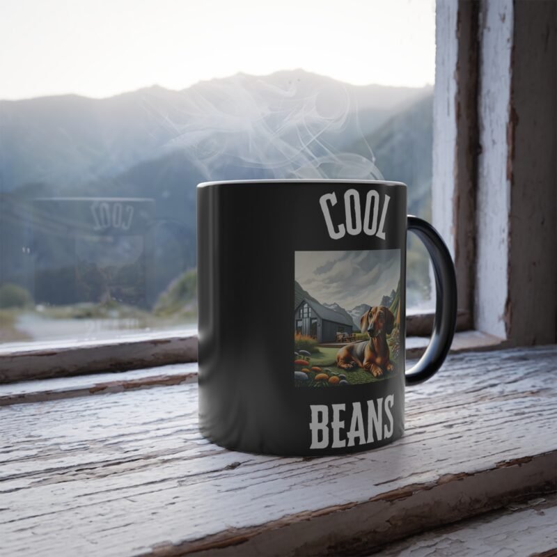 Dachshund Mosaic Color Changing Mug - Relaxing Yard Edition - Image 4