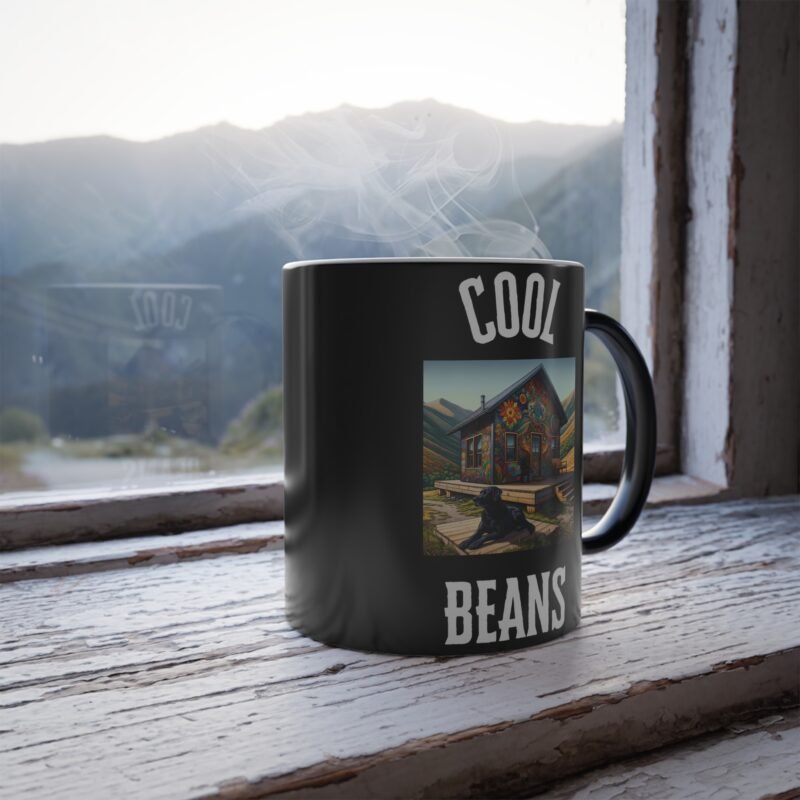 Labrador Retriever Black Mosaic Color Changing Mug - Rural Mountain Retreat Edition - Image 4