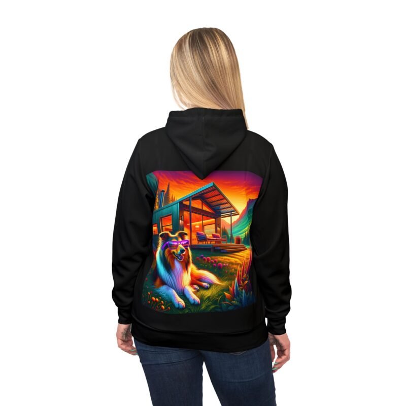 Collie Retreat Hoodie - Vivid Mountain Cabin Edition - Image 6