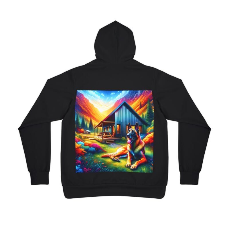 Belgian Malinois Haven Hoodie - Vibrant Mountain Cabin Edition - Image 3