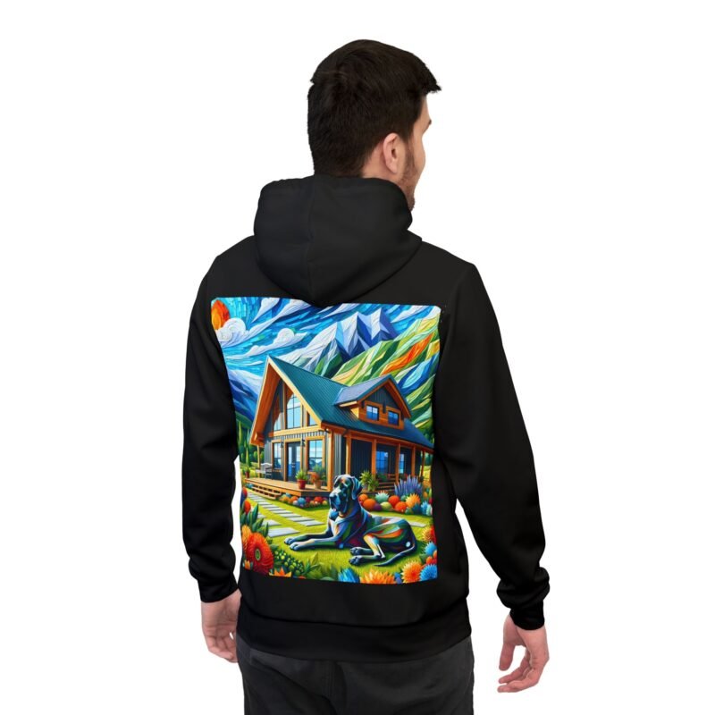 Great Dane Mosaic Hoodie - Rustic Mountain Cabin Edition - Image 4