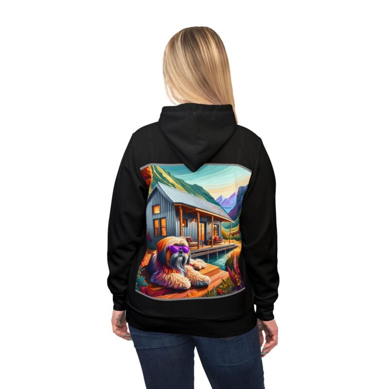 Lhasa Apso Mosaic Hoodie - Purple Sunglasses Edition - Image 6