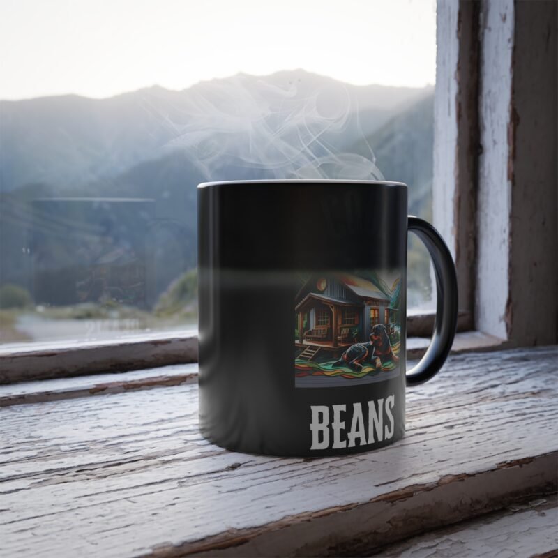 Rottweiler Paper Mosaic Color Changing Mug - Rural Mountain Retreat Edition - Image 5