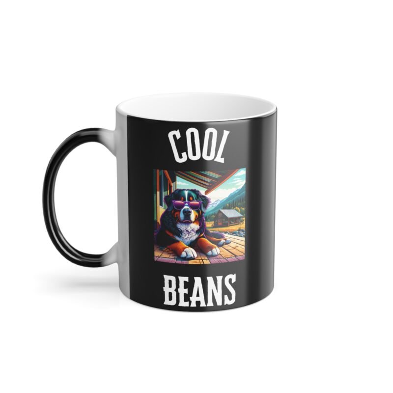 Bernese Mountain Dog Porch Relaxation Color Changing Mug - Vibrant Edition - Image 2