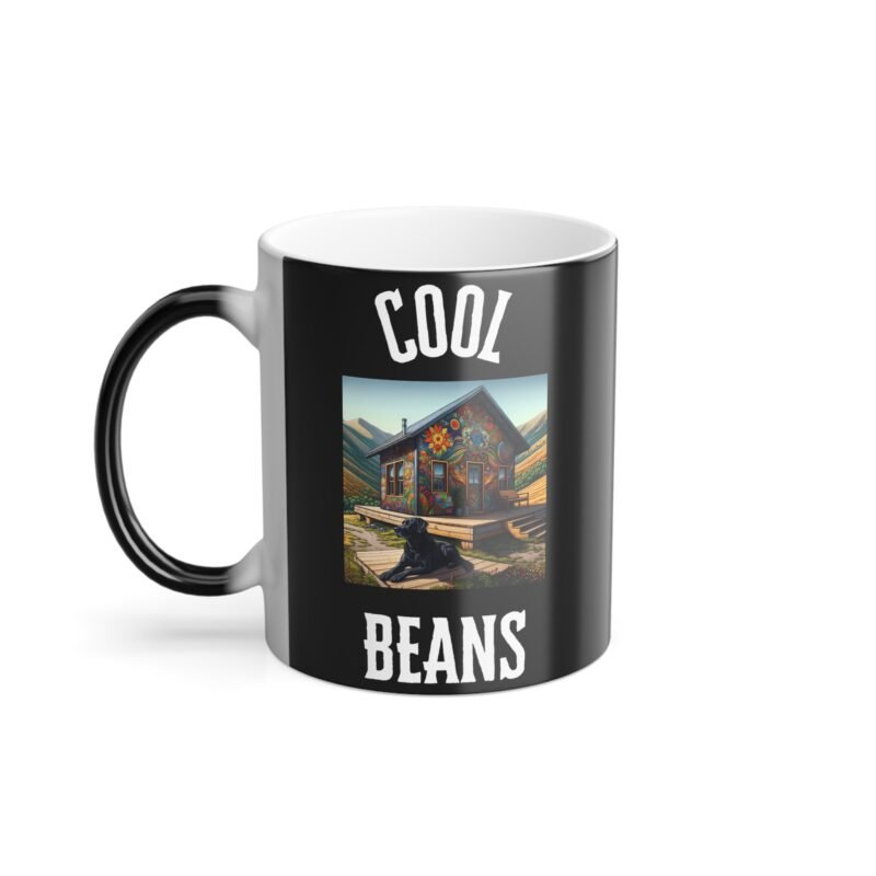 Labrador Retriever Black Mosaic Color Changing Mug - Rural Mountain Retreat Edition - Image 2