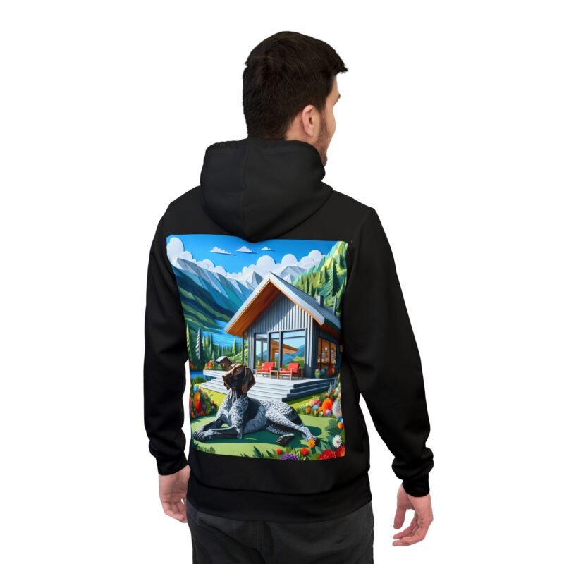 German Shorthaired Pointer Mosaic Hoodie - Modern Mountain Cabin Edition - Image 4