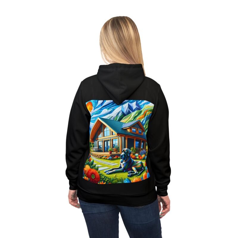 Great Dane Mosaic Hoodie - Rustic Mountain Cabin Edition - Image 6