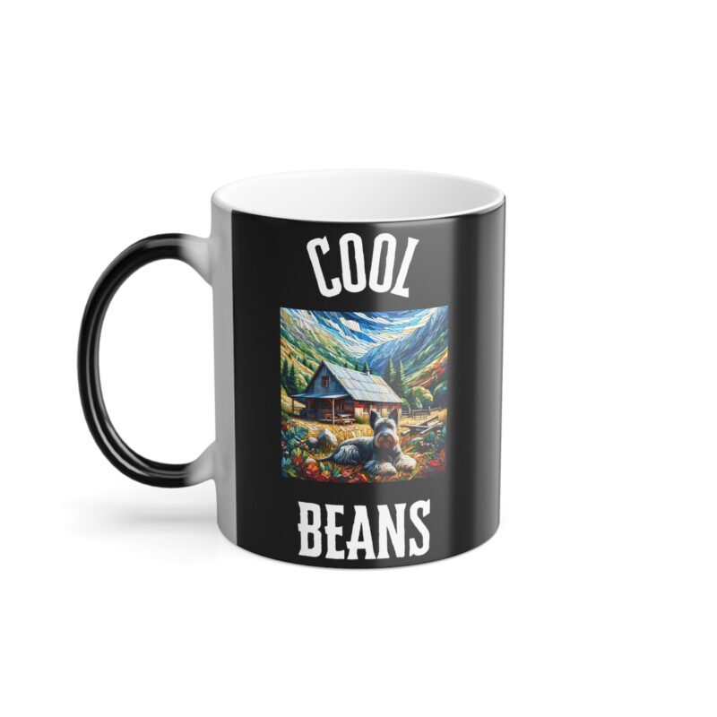 Scottish Terrier Paper Mosaic Color Changing Mug - Rural Mountain Retreat Edition - Image 2