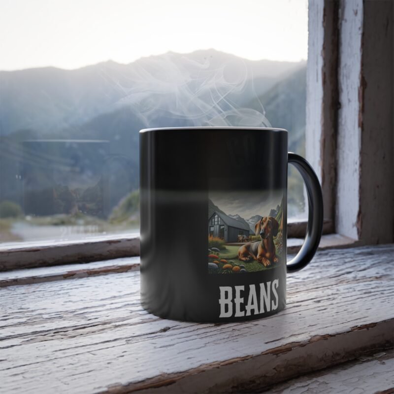 Dachshund Mosaic Color Changing Mug - Relaxing Yard Edition - Image 5