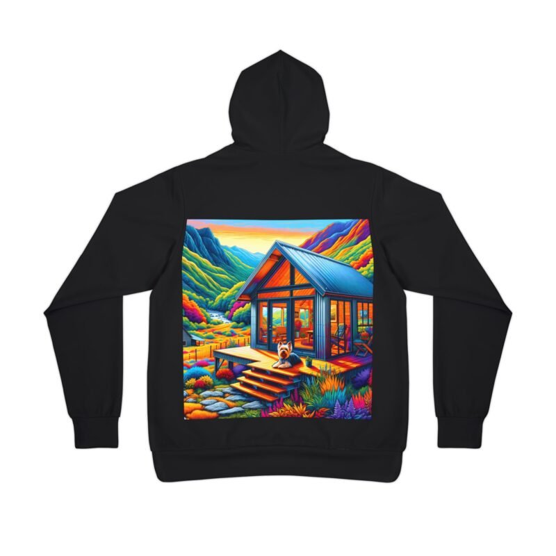 Yorkshire Terrier Mountain Retreat Hoodie - Vibrant Cabin Edition - Image 2