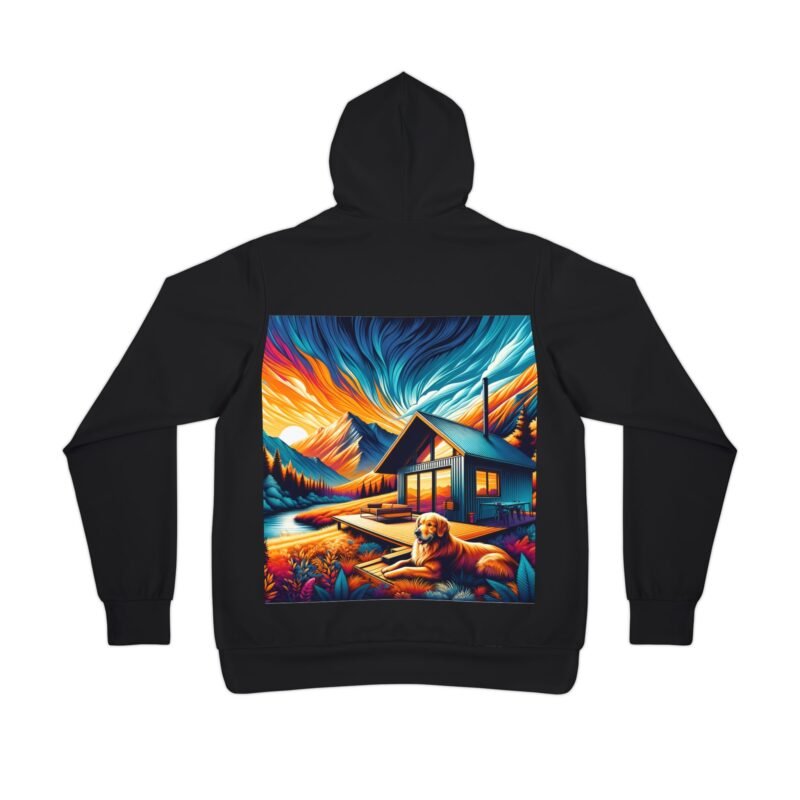Golden Retriever Haven Hoodie - Vibrant Mountain Cabin Edition - Image 2