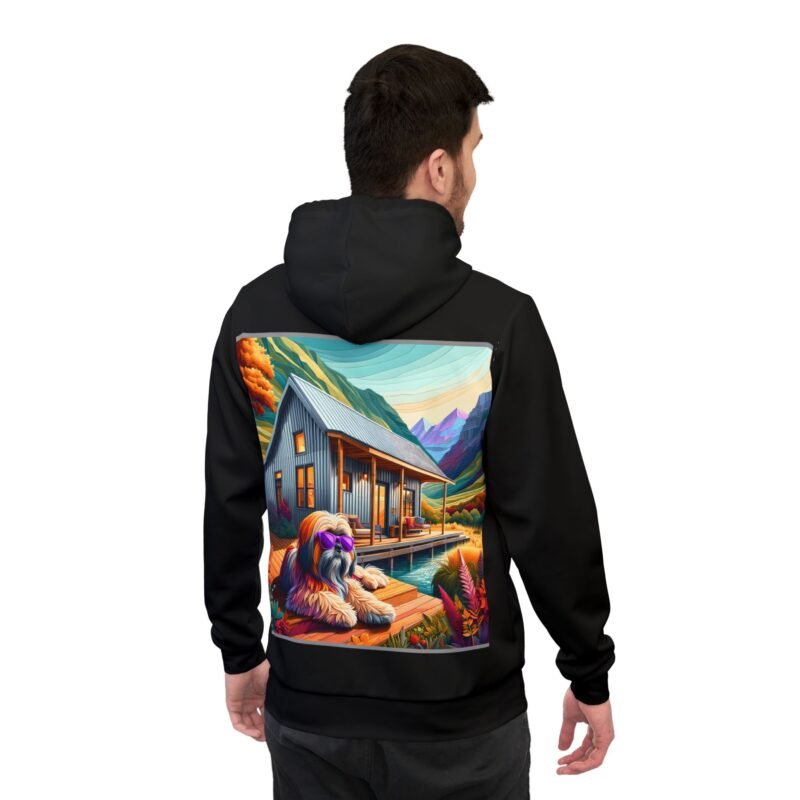 Lhasa Apso Mosaic Hoodie - Purple Sunglasses Edition - Image 4