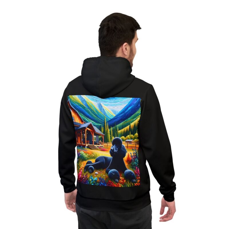 Poodle Mosaic Hoodie - Rustic Mountain Cabin Edition - Image 4