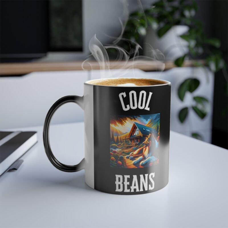 Collie Mountain Retreat Color Changing Mug - Vibrant Cabin Edition - Image 3