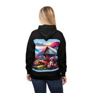 Shih Tzu Haven Hoodie - Vibrant Mountain Cabin Edition - Image 6