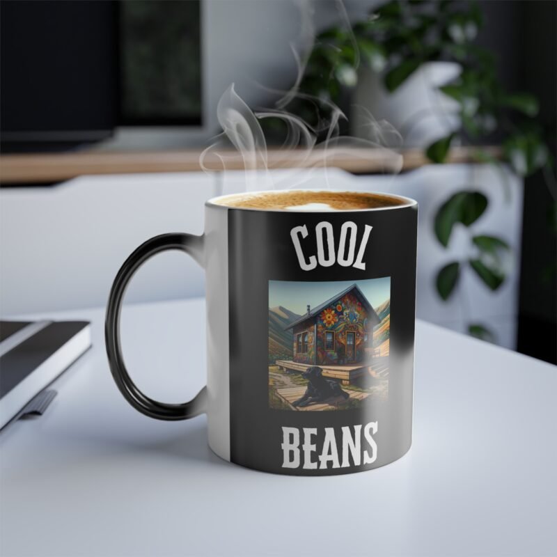 Labrador Retriever Black Mosaic Color Changing Mug - Rural Mountain Retreat Edition - Image 3