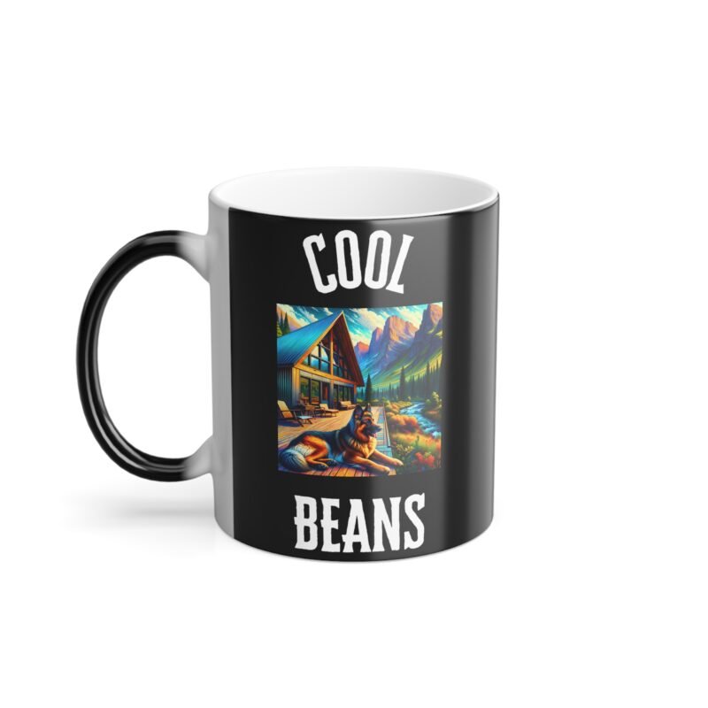 German Shepherd Mountain Retreat Color Changing Mug - Vibrant Cabin Edition - Image 2