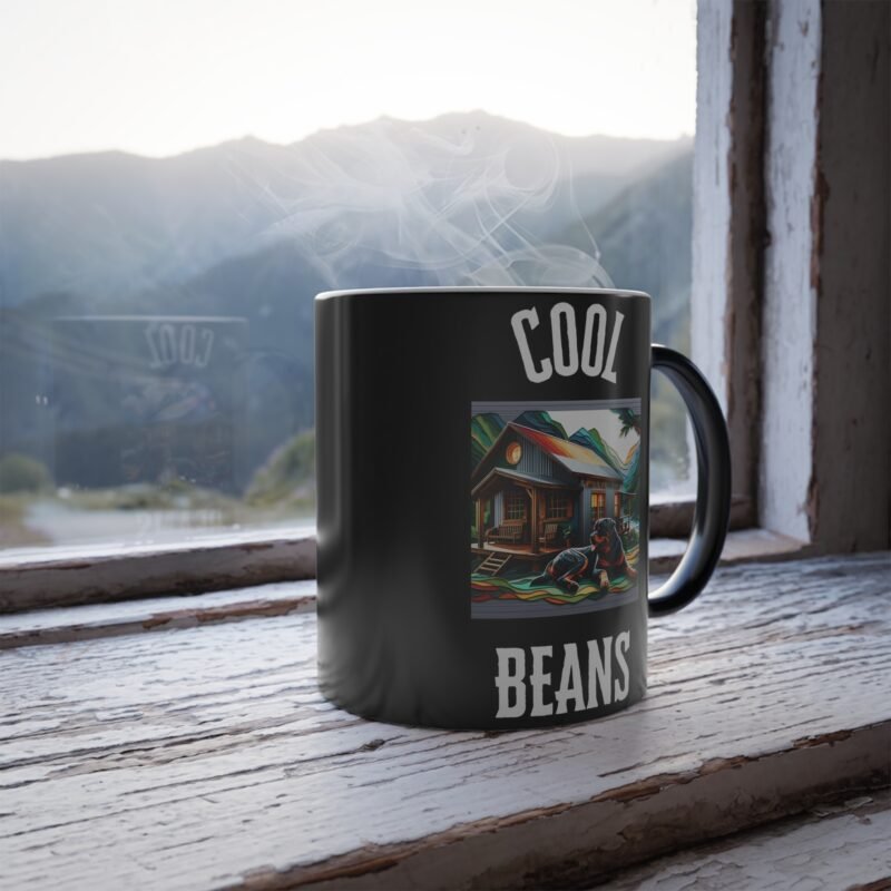 Rottweiler Paper Mosaic Color Changing Mug - Rural Mountain Retreat Edition - Image 4