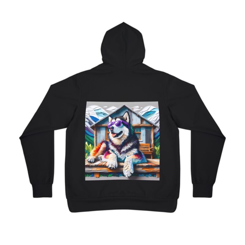 Alaskan Malamute Mosaic Hoodie - Purple Sunglasses Edition - Image 2