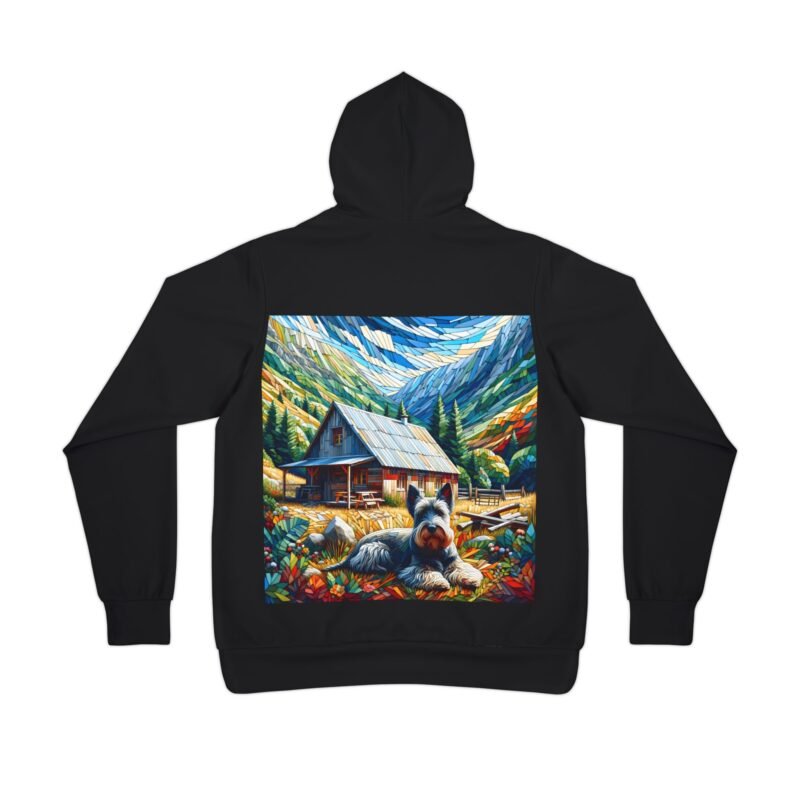 Scottish Terrier Mosaic Hoodie - Rustic Mountain Cabin Edition - Image 2