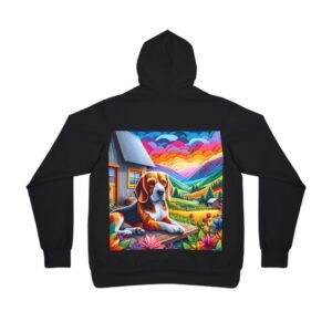 Beagle Mosaic Hoodie - Rustic Cabin Edition - Image 3