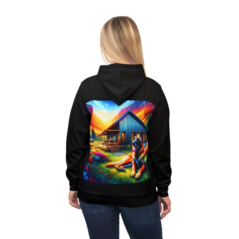Belgian Malinois Haven Hoodie - Vibrant Mountain Cabin Edition - Image 7