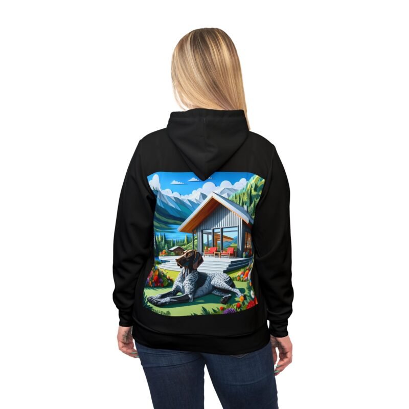 German Shorthaired Pointer Mosaic Hoodie - Modern Mountain Cabin Edition - Image 6