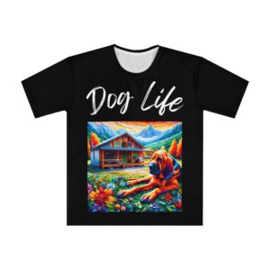 Bloodhound Mosaic T-Shirt - Rustic Mountain Retreat Edition - Image 3