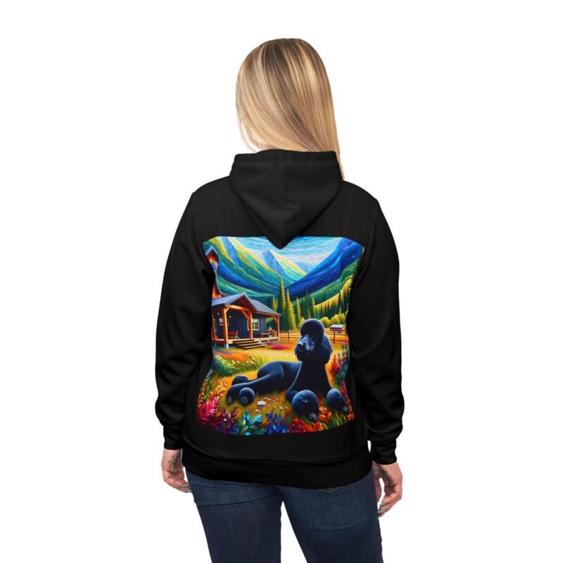 Poodle Mosaic Hoodie - Rustic Mountain Cabin Edition - Image 6