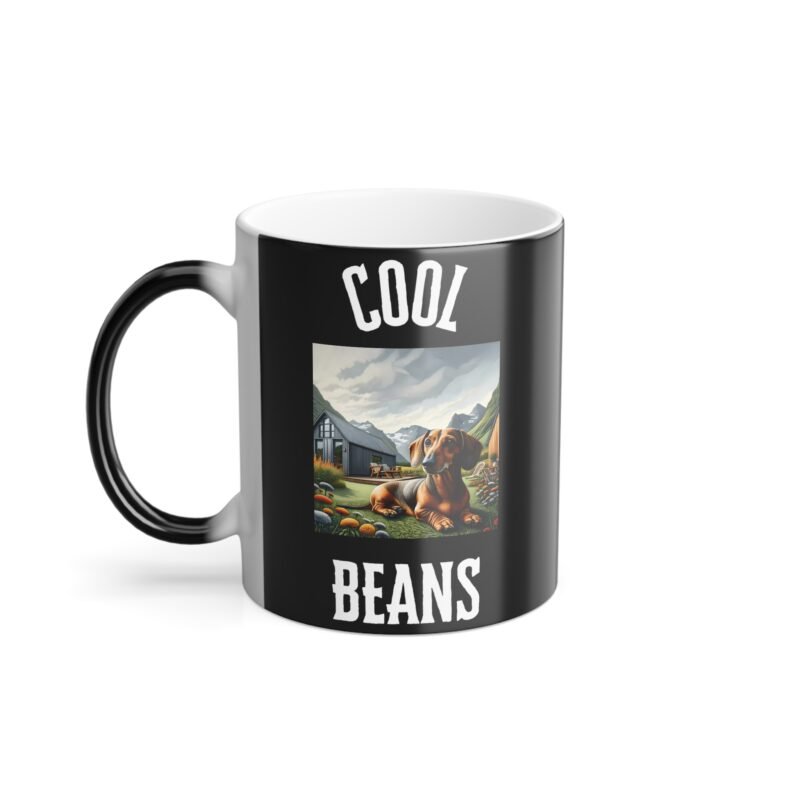 Dachshund Mosaic Color Changing Mug - Relaxing Yard Edition - Image 2