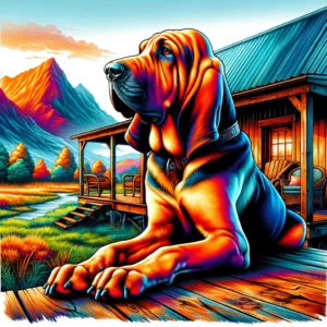 Bloodhound Alert T-Shirt - Vibrant Porch Edition