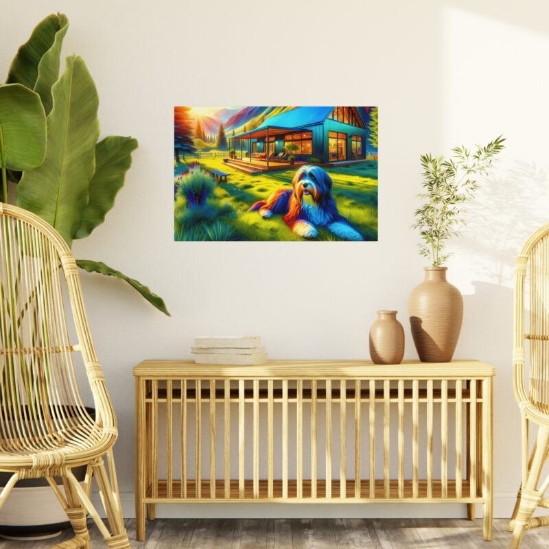 Havanese Off-Grid Cabin – Vibrant Close-Up Mountain Scene 30″ x 20″ Foam Board Print - Image 3
