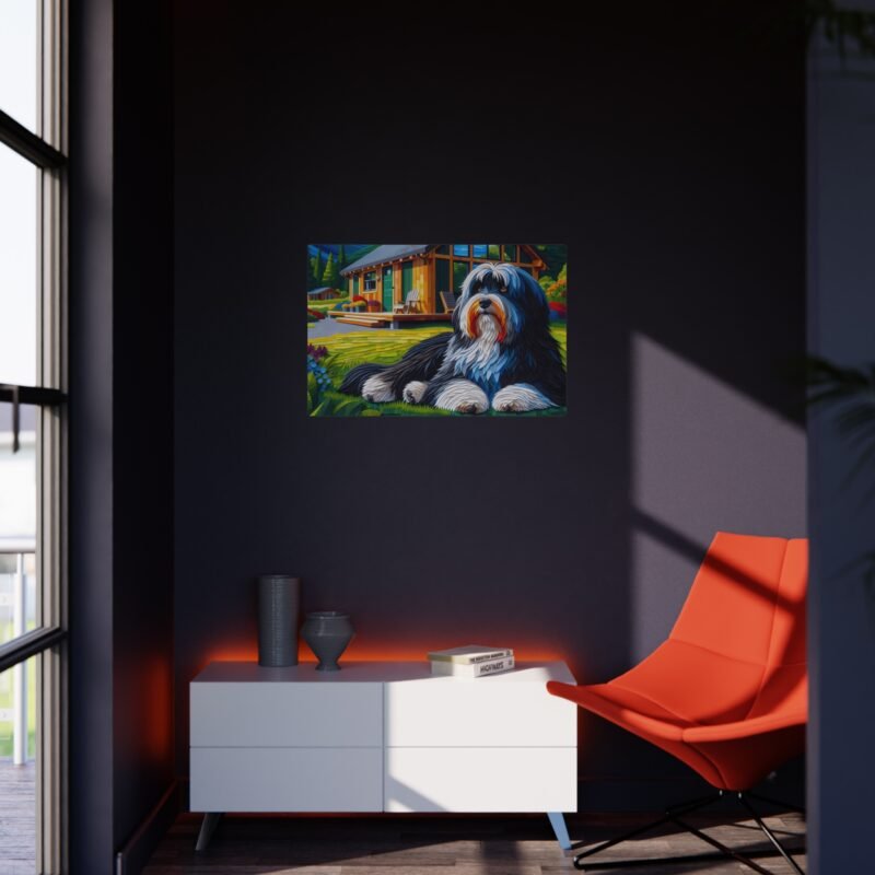 Havanese Off-Grid Cabin – Vibrant Paper Mosaic Close-Up 30″ x 20″ Foam Board Print - Image 4