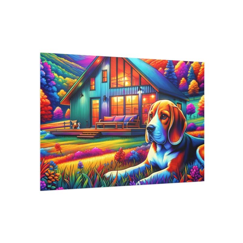 Beagle Off-Grid Cabin – Vibrant Mountain Close-Up 30″ x 20″ Foam Board Print - Image 2
