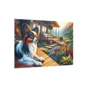 Papillon Off-Grid Cabin – Detailed Vibrant Mountain Scene 30″ x 20″ Foam Board Print - Image 2