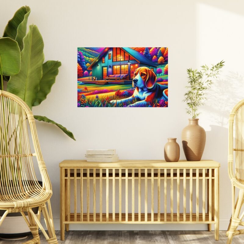 Beagle Off-Grid Cabin – Vibrant Mountain Close-Up 30″ x 20″ Foam Board Print - Image 3