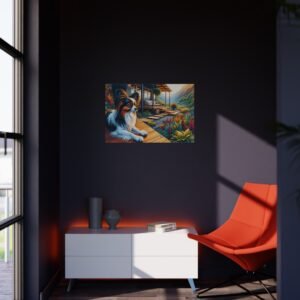 Papillon Off-Grid Cabin – Detailed Vibrant Mountain Scene 30″ x 20″ Foam Board Print - Image 4