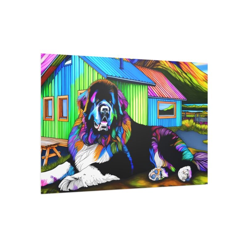 Newfoundland Off-Grid Cabin – Vibrant Mountain Scene 30″ x 20″ Foam Board Print - Image 2