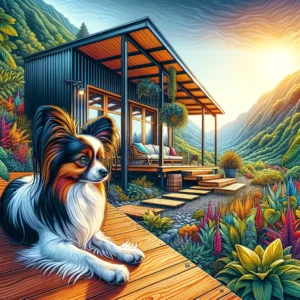 Papillon Mountain Retreat T-Shirt - Vibrant Cabin Edition