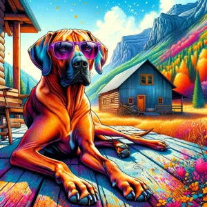 Rhodesian Ridgeback Chill Hoodie - Purple Sunglasses Edition