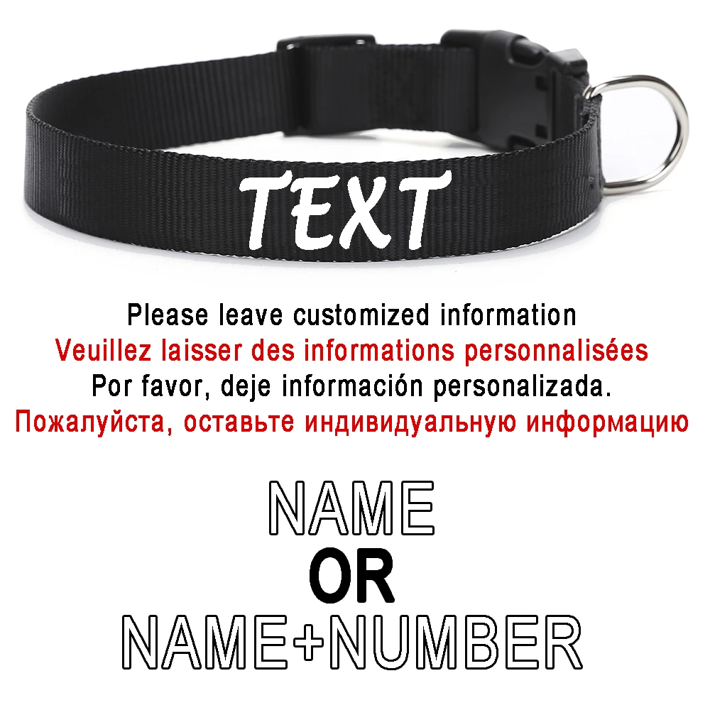 Personalized Dog Collar Custom Pet Customized ID Collar Name and Phone Number Nylon Necklace Small Medium Large Accessories - Image 2