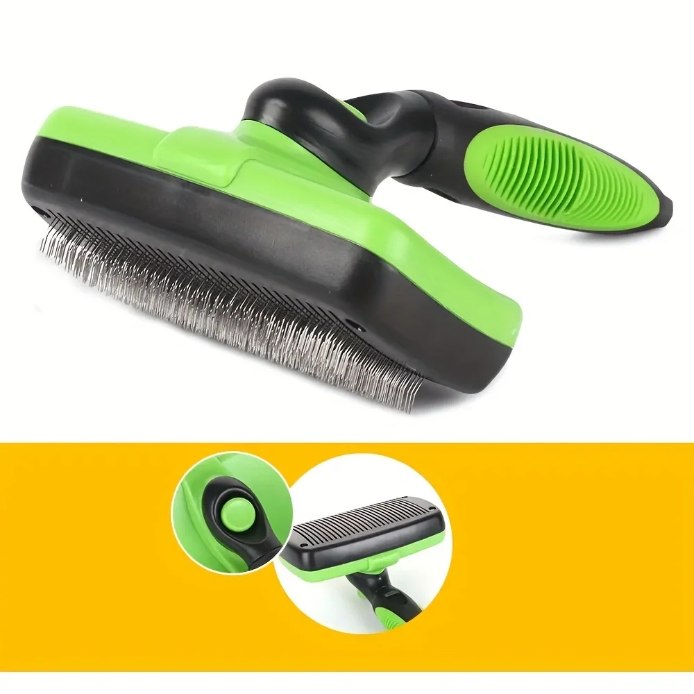 Pet Grooming Tool self cleaning Shedding Comb Pet Hair Removal Brush - Image 3